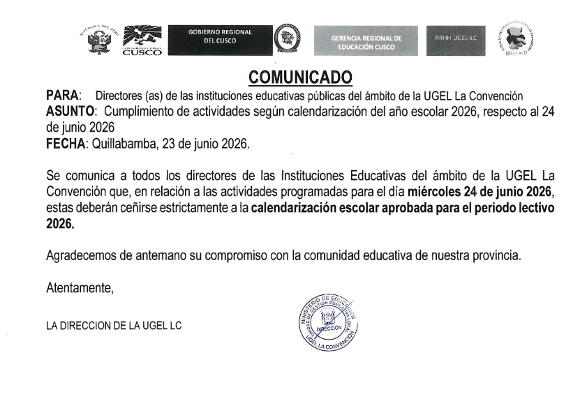 Comunicado
