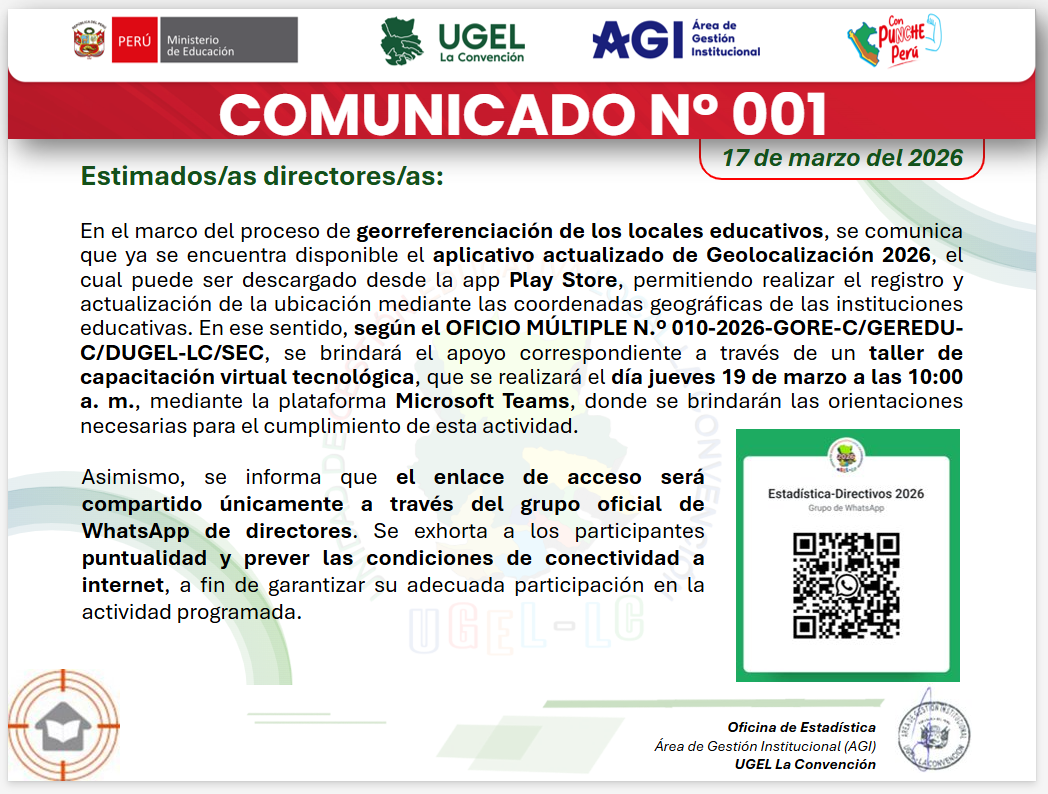 Comunicado Estadistica