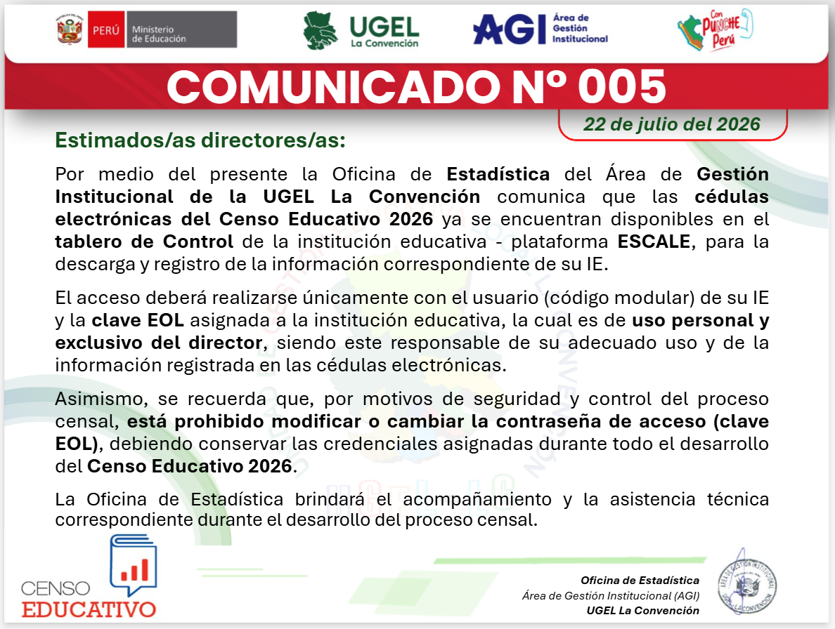 Comunicado oficial 1
